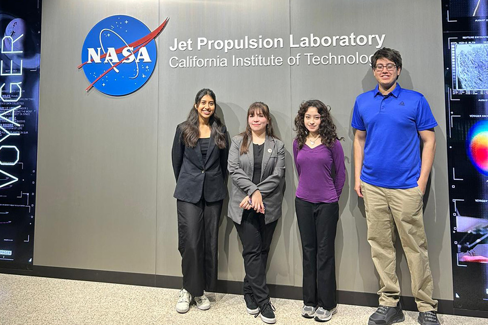 UTRGV students during NASA and UT Austin research internships